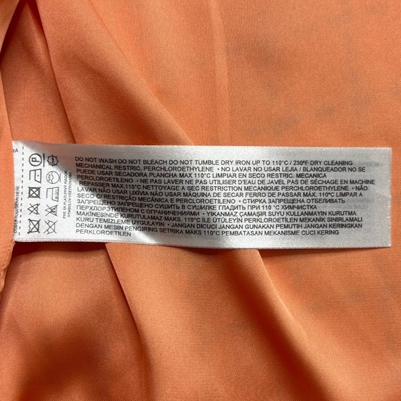 Mango MNG Short Tweed Blazer Orange Goldtone Button Details Size S NEW - Picture 11 of 15